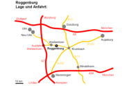 Skizze: Anfahrt Walderlebniszentrum; Genaue Beschreibung neben Skizze